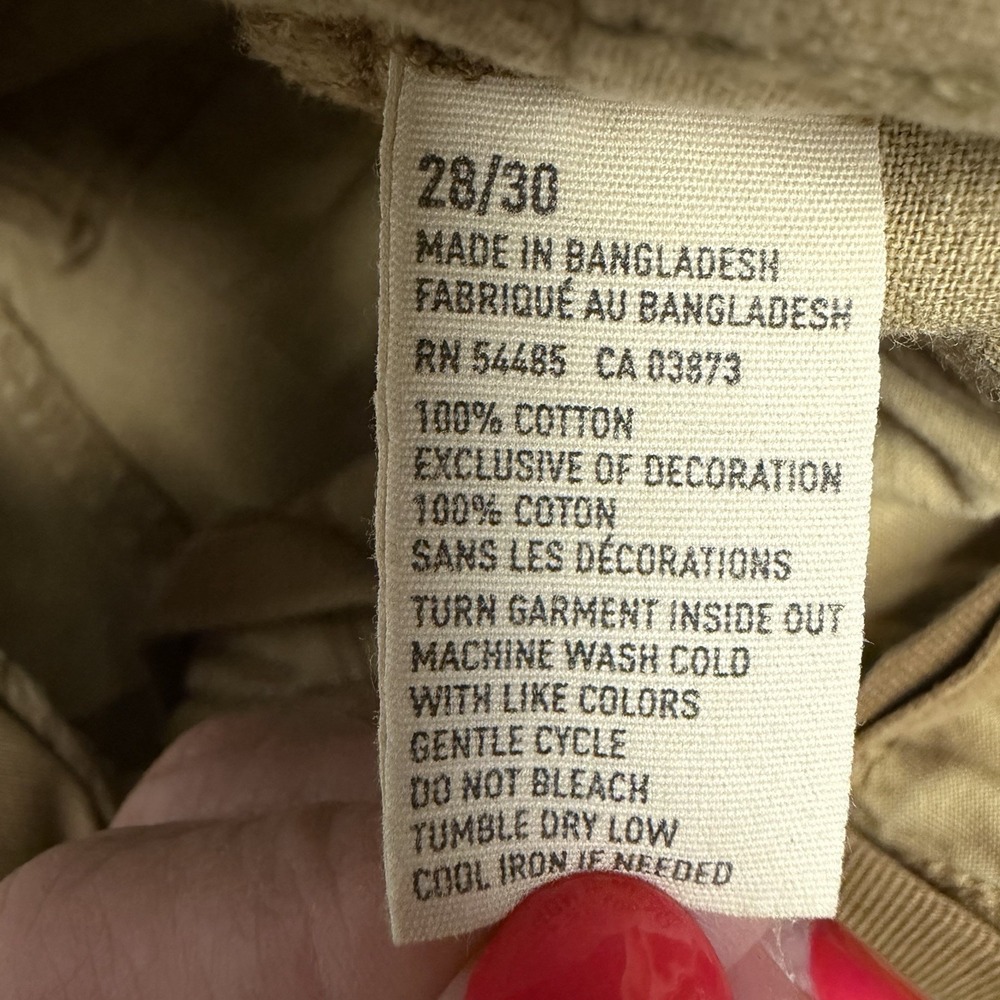 Y2K American Eagle Men's Khaki Cargo Pocket Pants Size 28/30 Grunge Utility‎ - Picture 9 of 10